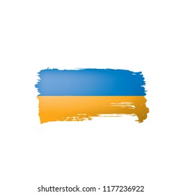 Ukraine flag, vector illustration on a white background