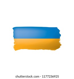 Ukraine flag, vector illustration on a white background