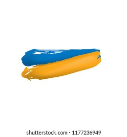 Ukraine flag, vector illustration on a white background