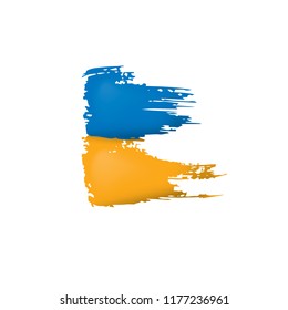 Ukraine flag, vector illustration on a white background