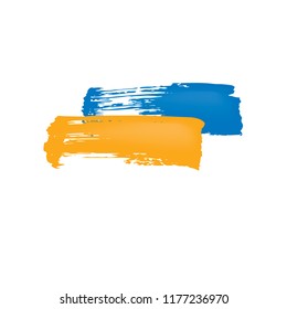 Ukraine flag, vector illustration on a white background