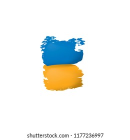 Ukraine flag, vector illustration on a white background