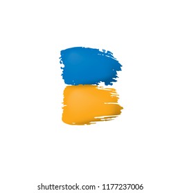 Ukraine flag, vector illustration on a white background