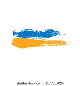 Ukraine flag, vector illustration on a white background