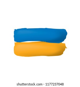 Ukraine flag, vector illustration on a white background
