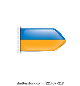 Ukraine flag, vector illustration on a white background