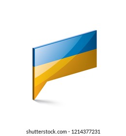 Ukraine flag, vector illustration on a white background