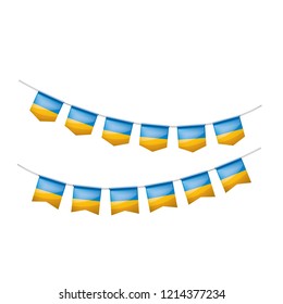 Ukraine flag, vector illustration on a white background