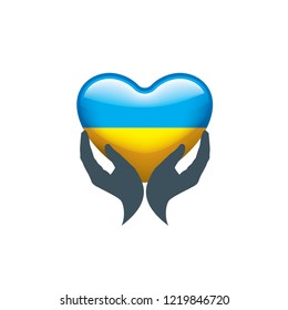 Ukraine flag, vector illustration on a white background