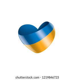 Ukraine flag, vector illustration on a white background