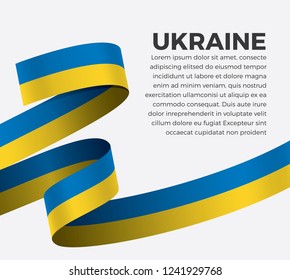Ukraine flag, vector illustration on a white background