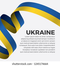 Ukraine flag, vector illustration on a white background