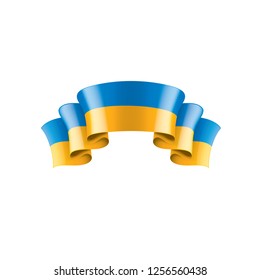 Ukraine flag, vector illustration on a white background