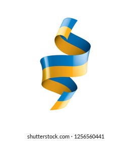 Ukraine flag, vector illustration on a white background
