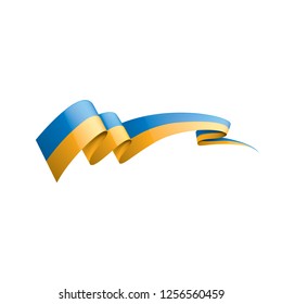 Ukraine flag, vector illustration on a white background