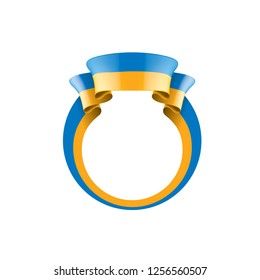 Ukraine flag, vector illustration on a white background