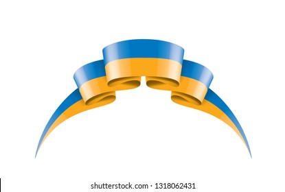 Ukraine flag, vector illustration on a white background