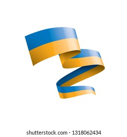 Ukraine flag, vector illustration on a white background