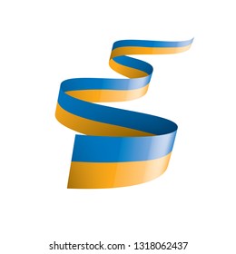 Ukraine flag, vector illustration on a white background
