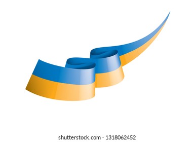 Ukraine flag, vector illustration on a white background