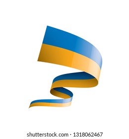Ukraine flag, vector illustration on a white background