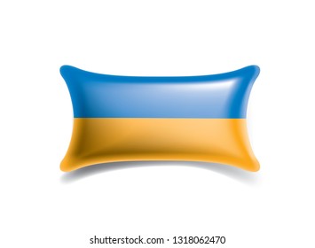 Ukraine flag, vector illustration on a white background