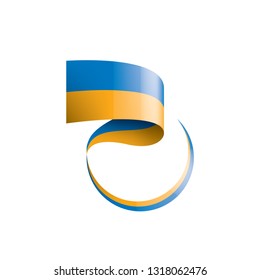 Ukraine flag, vector illustration on a white background