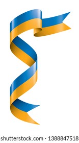 Ukraine flag, vector illustration on a white background