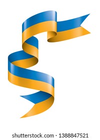 Ukraine flag, vector illustration on a white background