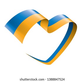 Ukraine flag, vector illustration on a white background