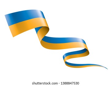 Ukraine flag, vector illustration on a white background