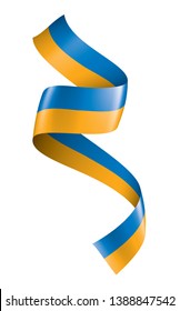 Ukraine flag, vector illustration on a white background