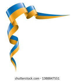Ukraine flag, vector illustration on a white background