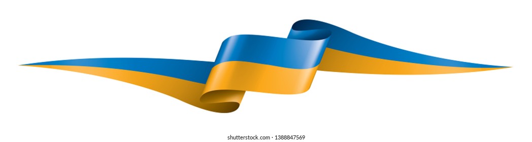 Ukraine flag, vector illustration on a white background