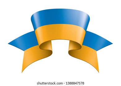 Ukraine flag, vector illustration on a white background