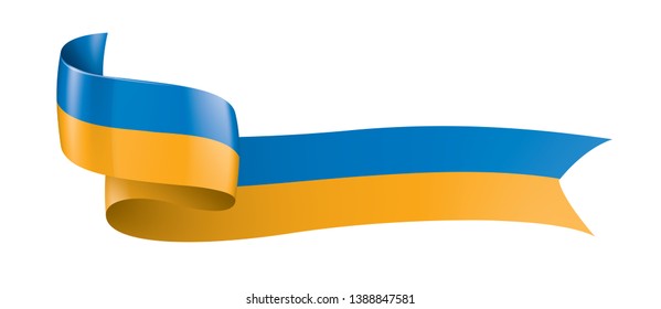 Ukraine flag, vector illustration on a white background