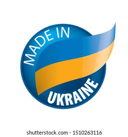 Ukraine flag, vector illustration on a white background
