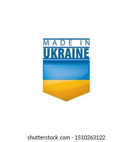 Ukraine flag, vector illustration on a white background