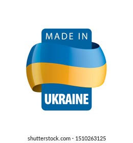 Ukraine flag, vector illustration on a white background