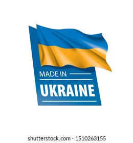 Ukraine flag, vector illustration on a white background