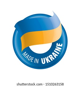 Ukraine flag, vector illustration on a white background