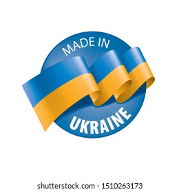 Ukraine flag, vector illustration on a white background