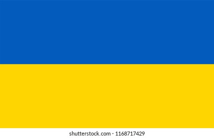 Ukraine Flag, Vector image and icon