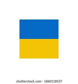 Ukraine flag vector square icon - illustration. Flag of Ukraine. Abstract concept, icon, square, button