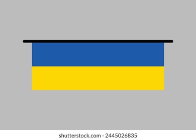 Ukraine flag, Flag of Ukraine, Flag Ukraine vector, Ukrainian flag symbol, The color of the original, Stock vector illustration

