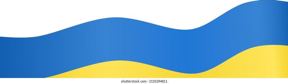 Ukraine flag wave  isolated  on png or transparent background,Symbol Ukraine,template for banner,card,advertising ,promote,and business matching country poster, vector illustration