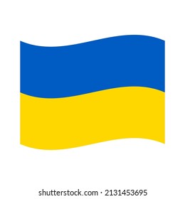 Ukraine flag wave sign icon