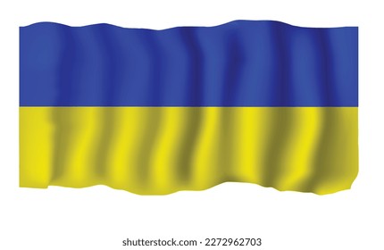 ukraine flag yellow blue vector