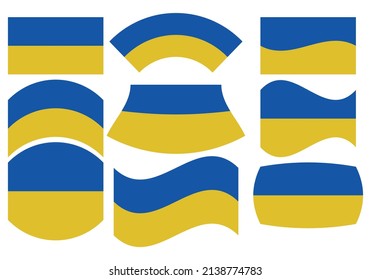 Ucrania marca un icono en el fondo blanco.
