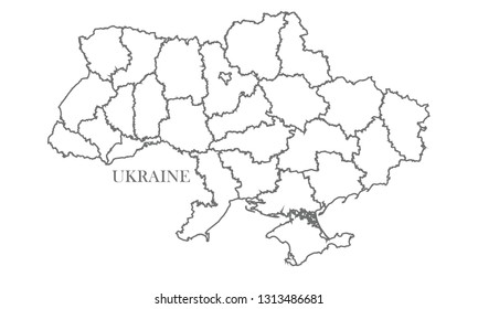 Ukraine gray line map